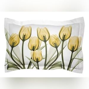 Laural Home Golden X-Ray Tulips Pillow Sham 20 x 26 - New In Package